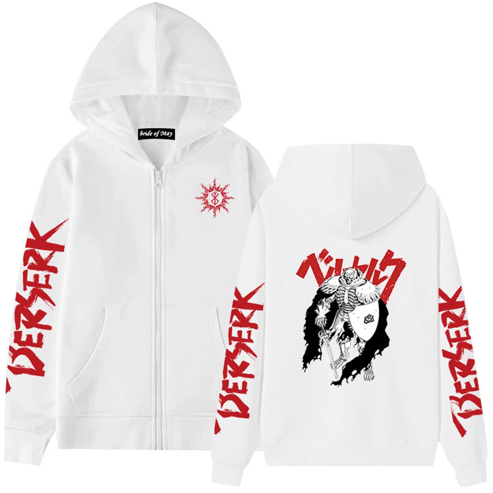 Mens Zipped Hoodie, Berserk Manga Hoodie Zip Up, Berserk Skull Knight Print Hoodies  Men/Women Long Sleeve Casual, Drawstring Sweatshirt Oversized Clothing Y2K  Style : Amazon.co.uk: Fashion