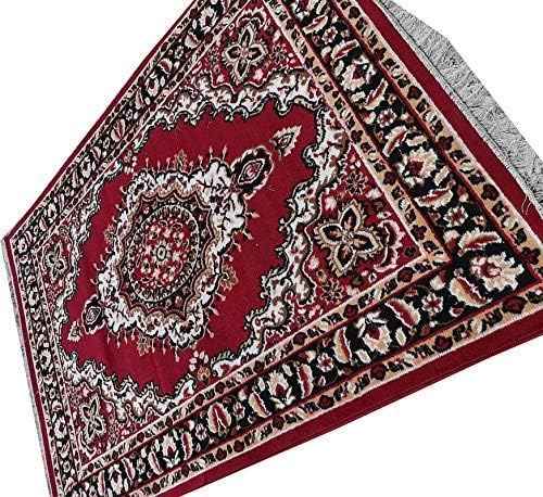 Image of Home Decore Acrylic Carpet for Your Living Room & Drawing Room Aywhere in Your Home Size - 5 X 7 Ft (RED-F)
