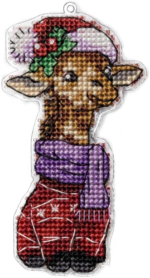 Wonderland Crafts Giraffe Cross-Stitch kit on a Plastic Base FLX-004