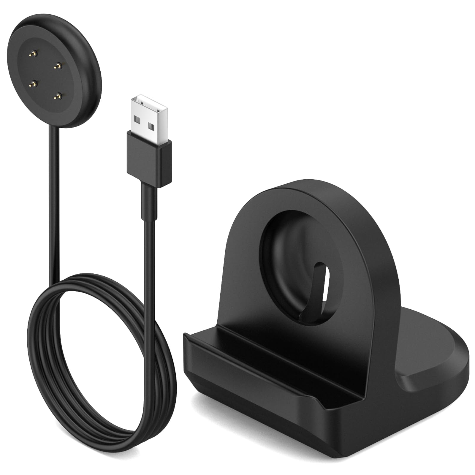 BLIKEJIN Charging Stand and Charging Cable for Google Pixel Watch 2 / Fitbit Ace LTE Replacement Charger (Silicone Stand)