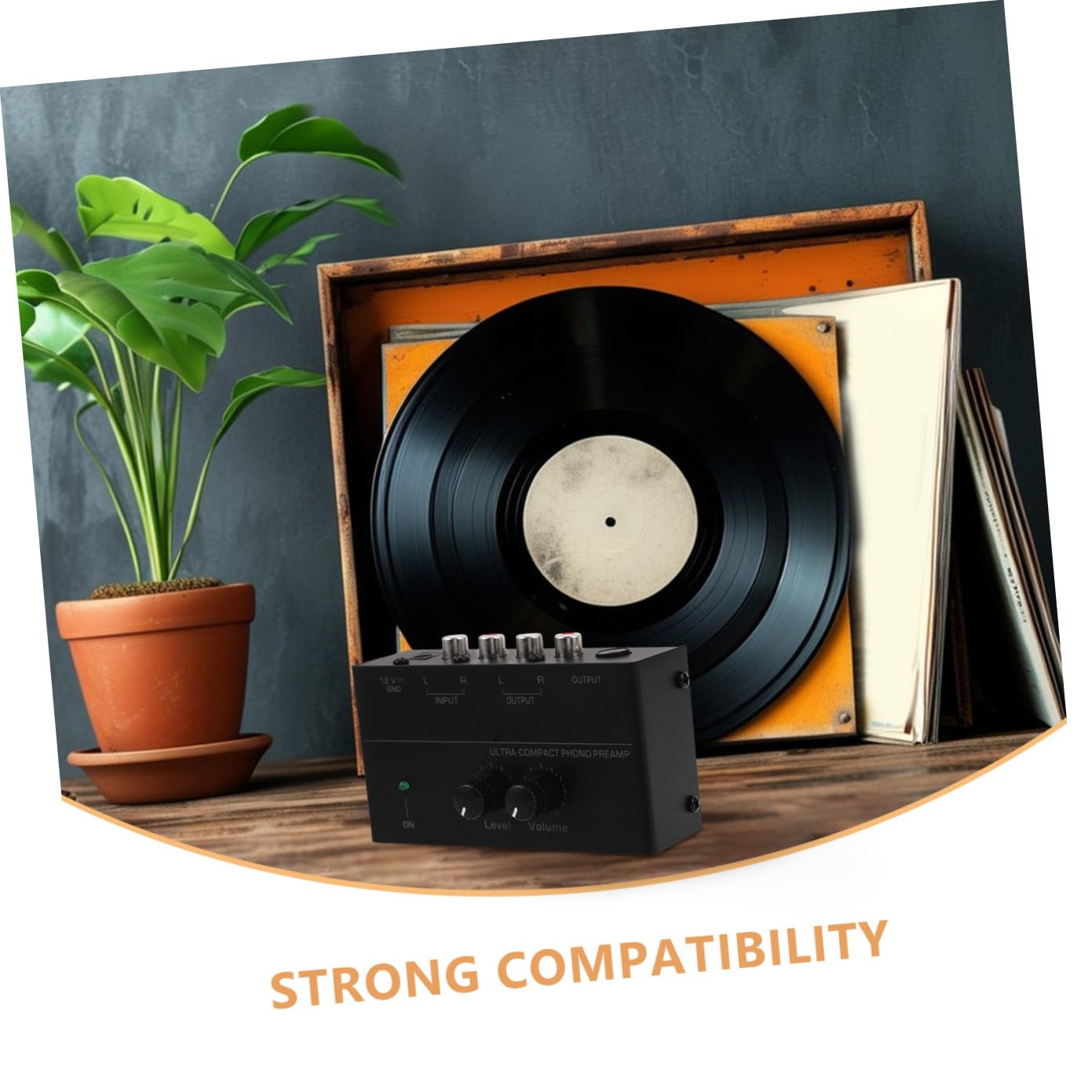 Veemoon Preamplificador de Tocadiscos Metálico Amplificador de Phono para Audio Doméstico Preamplificador de Repuesto para Tocadiscos para Sistemas de Alta Fidelidad