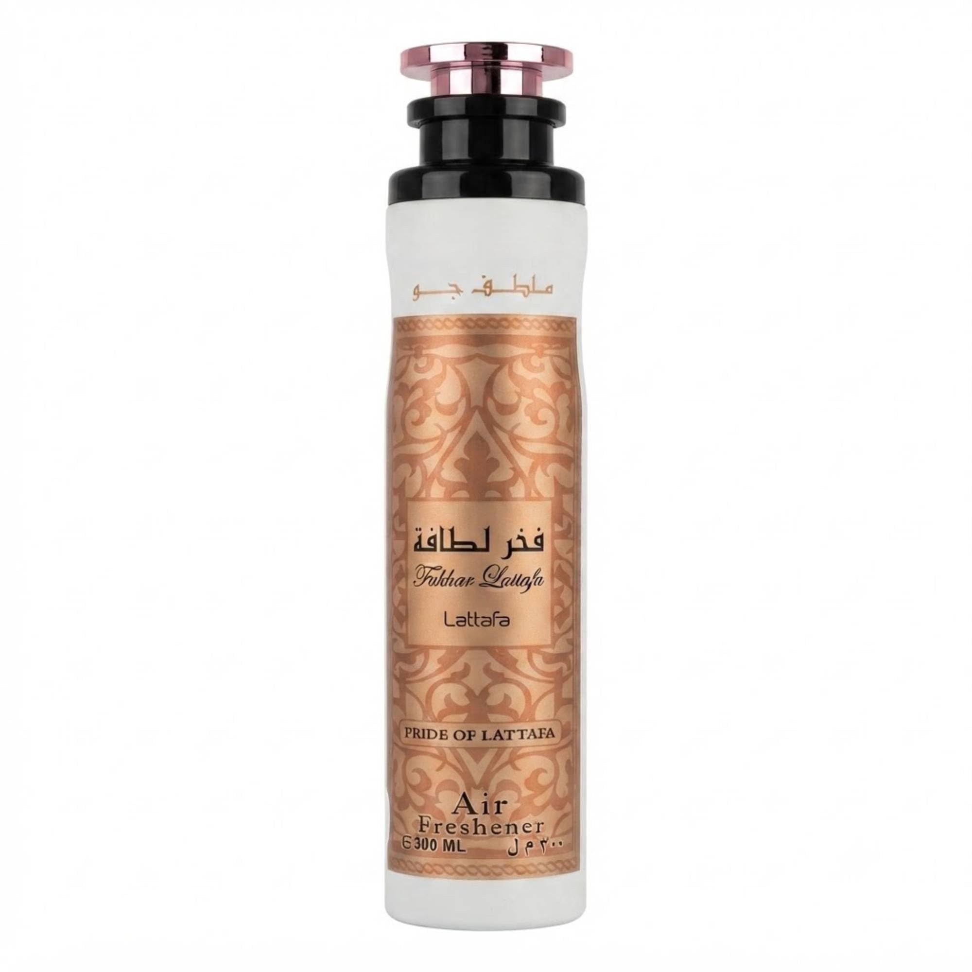 Lattafa Fakhar Rose Gold Air Freshener Spray 300ml - Luxury Floral Home & Room Spray with Pomegranate, Lily, Jasmine, Rose, Vanilla, White Musk & Sandalwood - Long Lasting Air Freshener