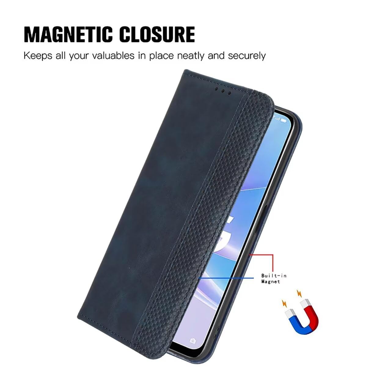 SEAHAI Cover per Realme GT 7 5G / Realme GT 7T 5G, Ultra Sottile Custodia Premium Pelle Portafoglio Kickstand Slot per Schede [RFID Blocking] TPU Antiurto Flip Cover Libro - Grigio
