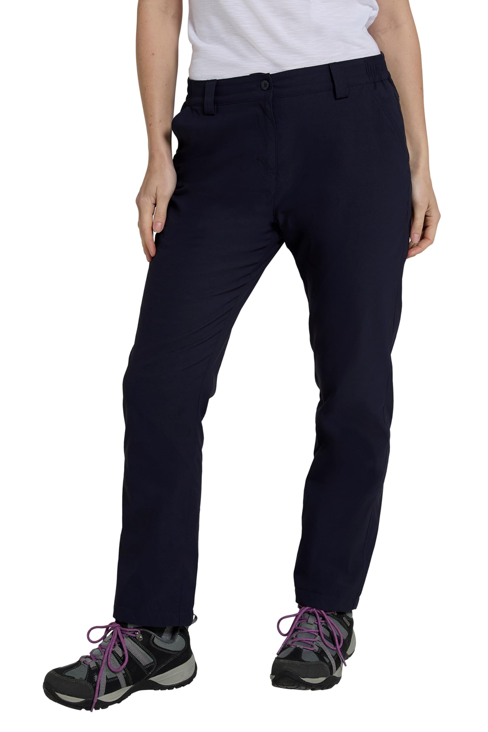 Mountain Warehouse Women's Navy Hiker Stretch Trousers - Stretchy, Lightweight, Comfy, Warm & Quick Drying - For Autumn Winter, Walking, Hiking, Outdoors & Trekking 8