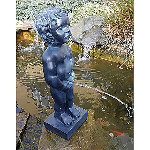 Pondkraft Bradshaws Belgian Boy Water Feature in Verdigris Cover