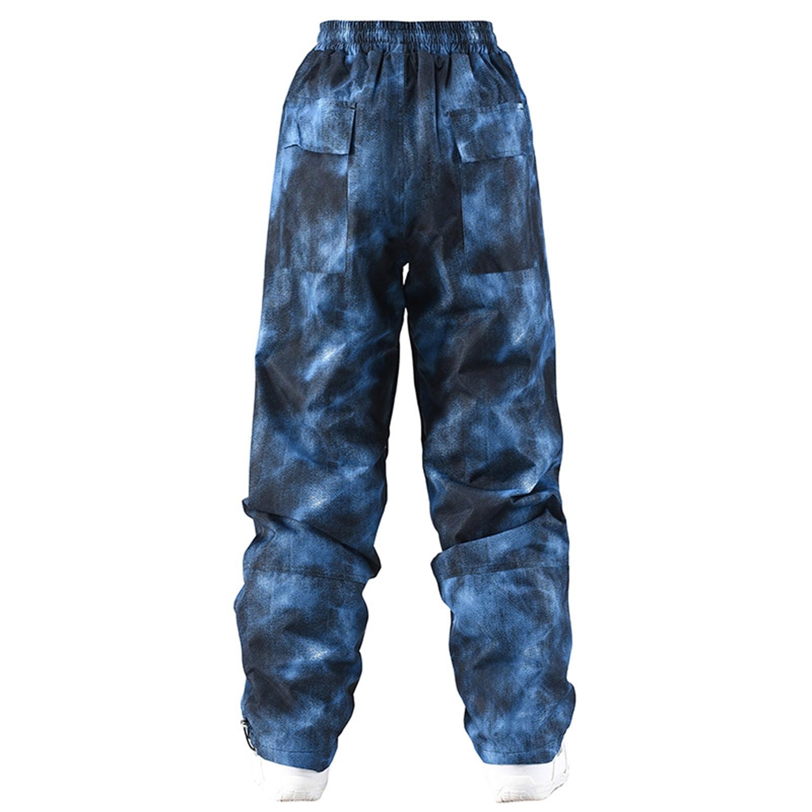 Sunnyuk Pantaloni Snowboard Uomo Pantaloni Taglie Forti Snowboard Tuta Sci Montagna Pantalone Curvy Invernale Salopette da Neve Termici Elasticizzati Impermeabile