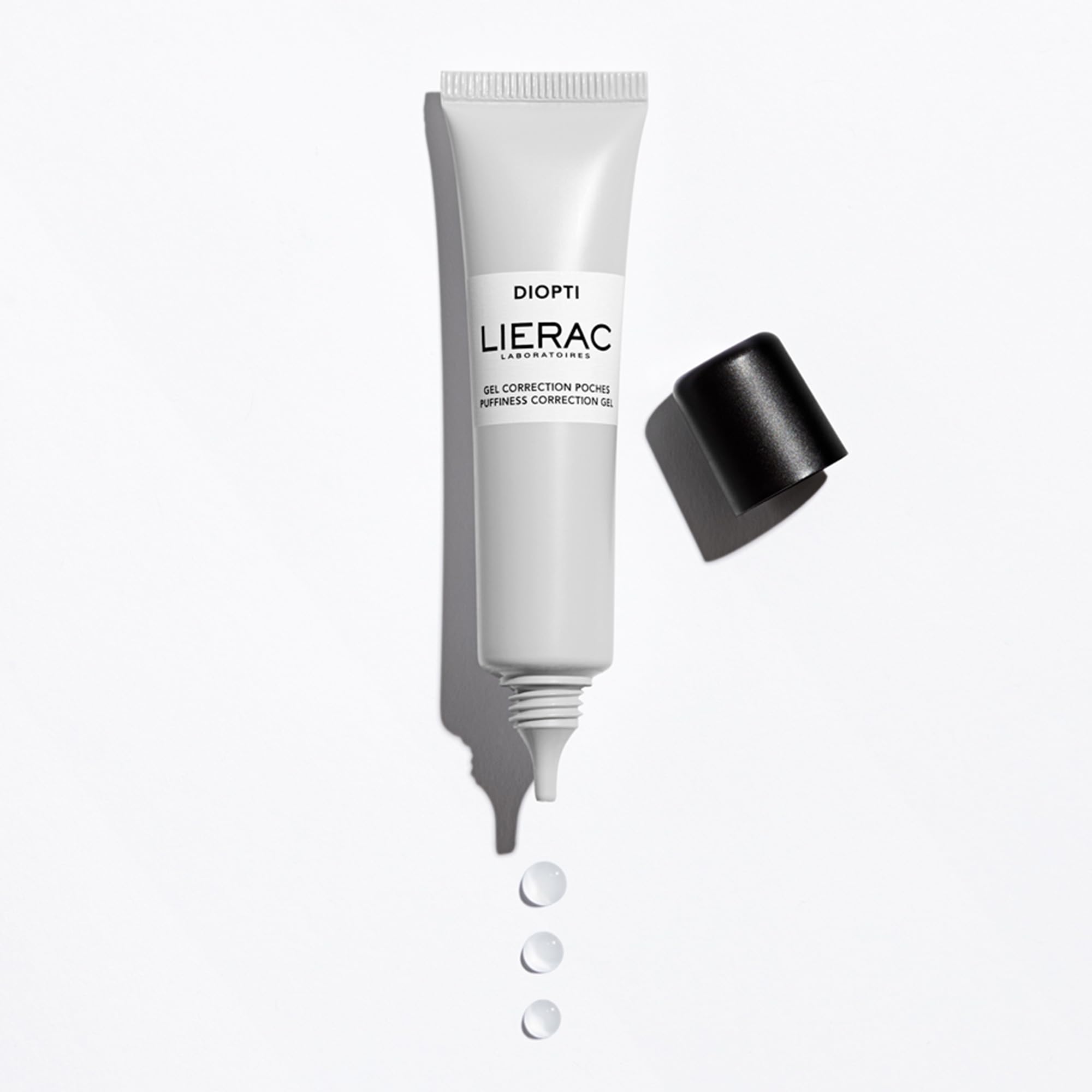 Lierac - Diopti - Gel Corrector de Bolsas 15ml - Cafeína - Ruscogenina - Hexapéptido - 95% Ingredientes Naturales - Ojos Sensibles