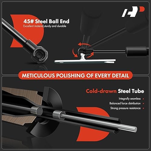 Miniatura 6 de A-Premium Amortiguador de asistencia para portón trasero compatible con Ford Ranger 2019 2020 2021 2022 2023 2024 Asistencia de elevación para