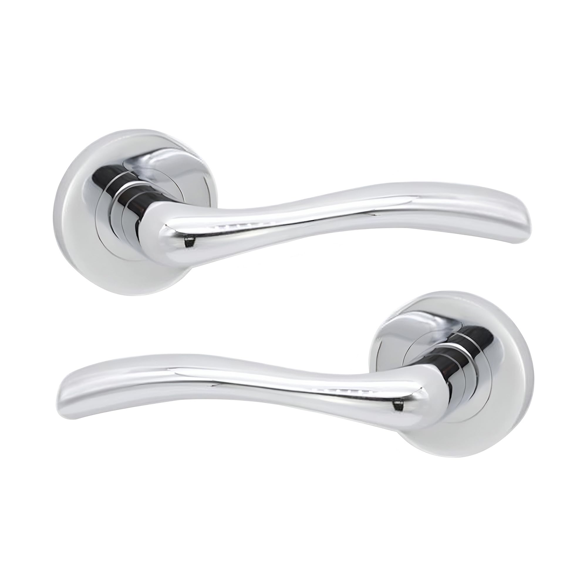 Poignée de porte qui ne s'affaisse pas LYRA Zune laiton chrome 120mm contre usure du temps