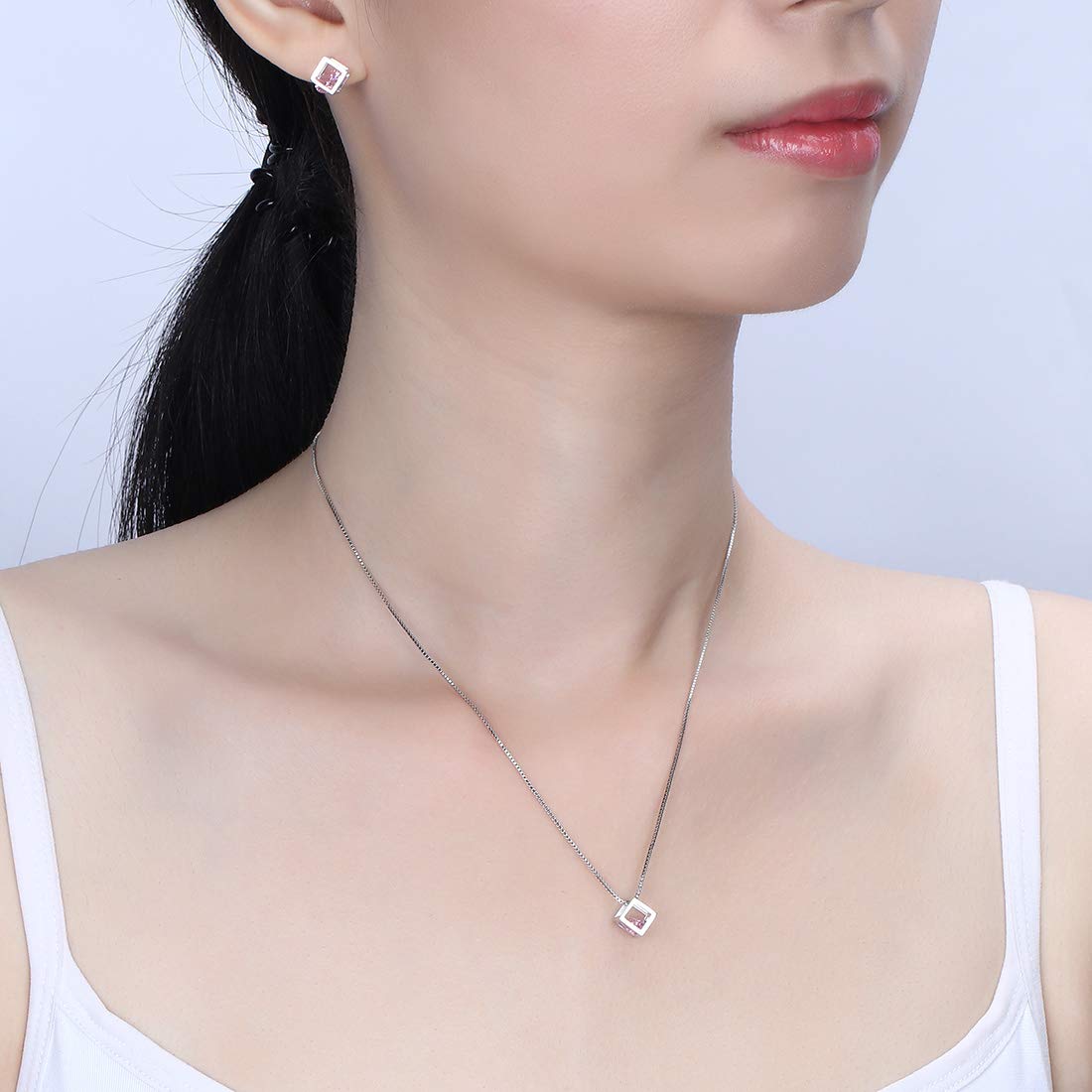Aurora Tears Set di gioielli in argento Sterling 925 con pietra portafortuna per donne e ragazze, cristallo, opale