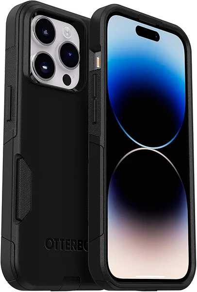 OtterBox iPhone 14 Pro Commuter Series Case - BLACK , slim & tough, pocket-friendly, with port protection