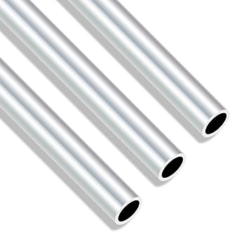 6063 Aluminium Round Tubes, 15mm OD 12mm ID 300mm Length 1.5mm Wall Seamless Straight Aluminium Tubing Pipe(3PCS)