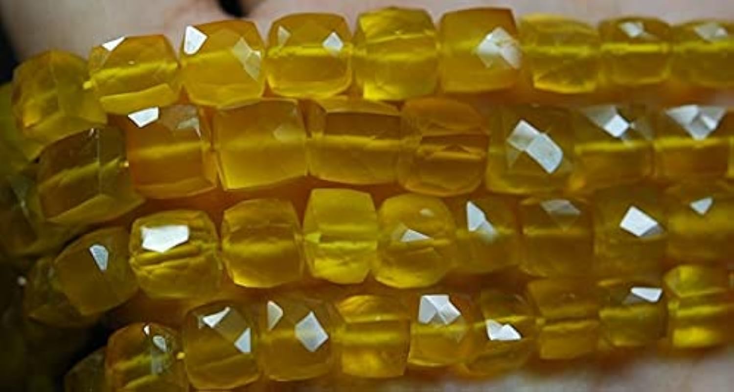 Perles briolettes calcédoine jaune pour créer vos propres bijoux d'été bohèmes