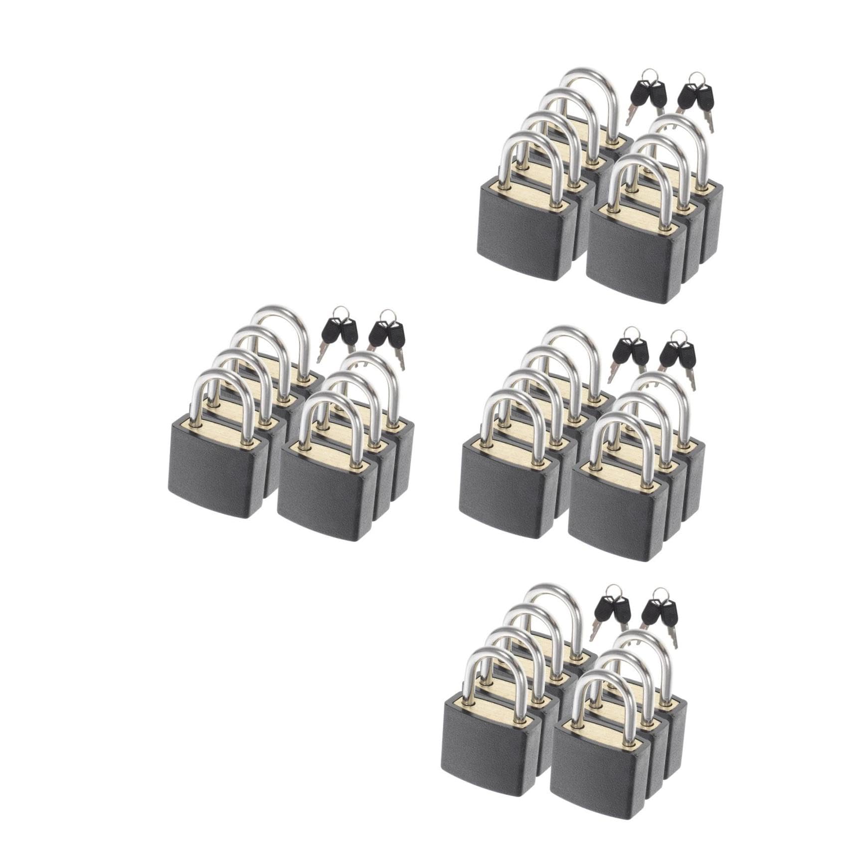 BESTYASH 4 Set Piccolo Lucchetto Per Valigia Serrature Per Bagagli Piccoli Lucchetti Per Valigie Valigia Zaino Serrature Per Valigie Piccoli Lucchetti Per Bagagli Abs Black 7pcs*4