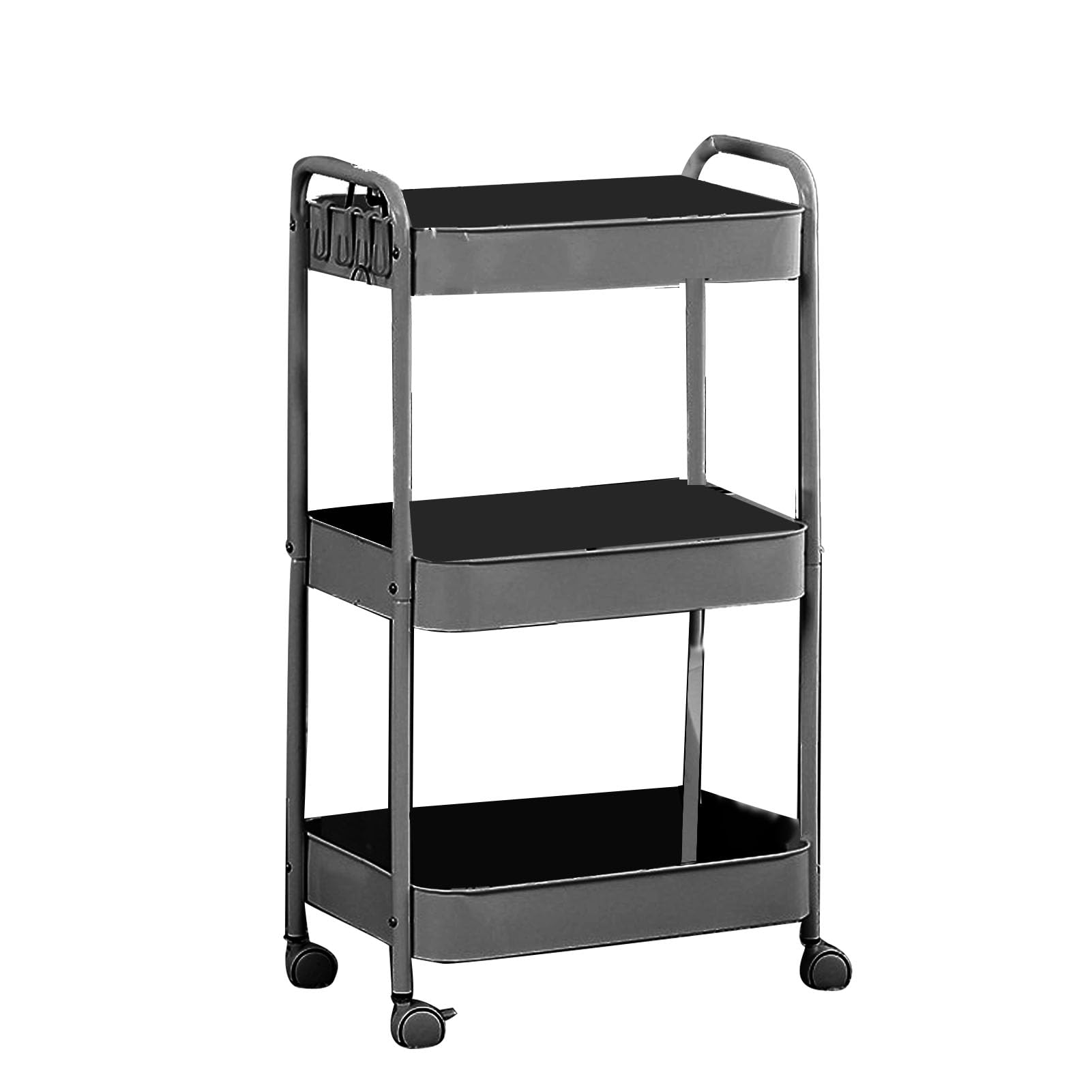 ZGUOUZANTYE 3 Tier Utility Rolling Cart with Caster Wheels