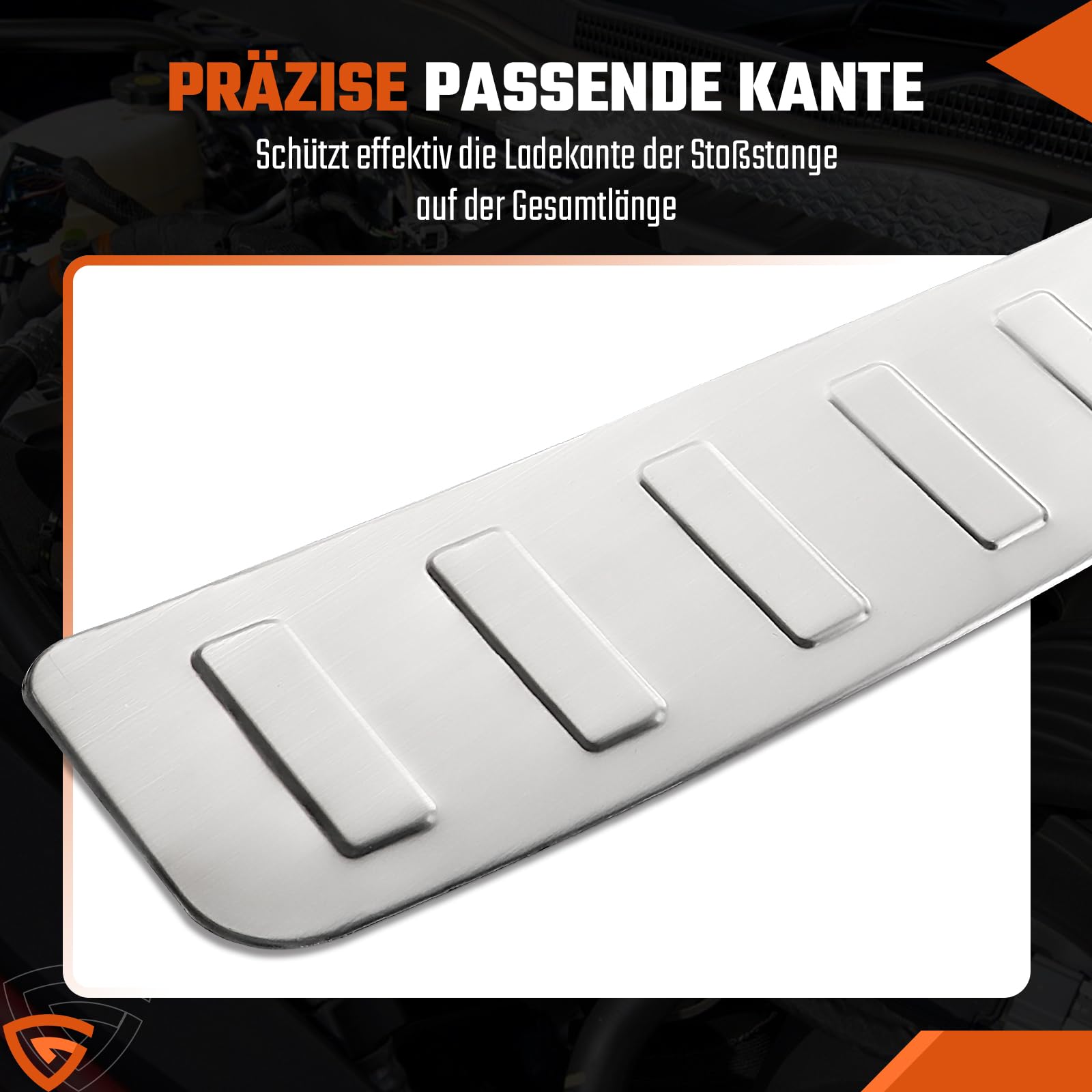 GEARMONSTER Protezione del portellone in acciaio inox compatibile con VW TIGUAN 2 e ALLSPACE 2016-2024