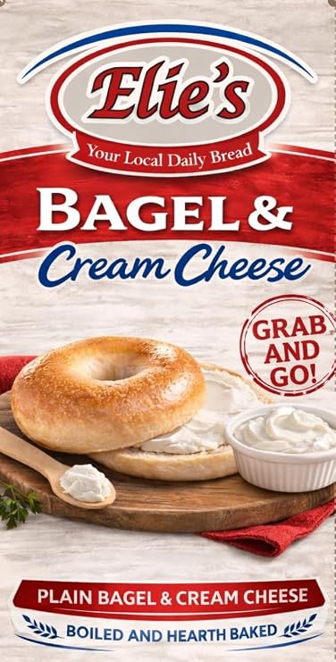 Elie's Plain Bagels-40 total individually wrapped Extended shelf life Bagels