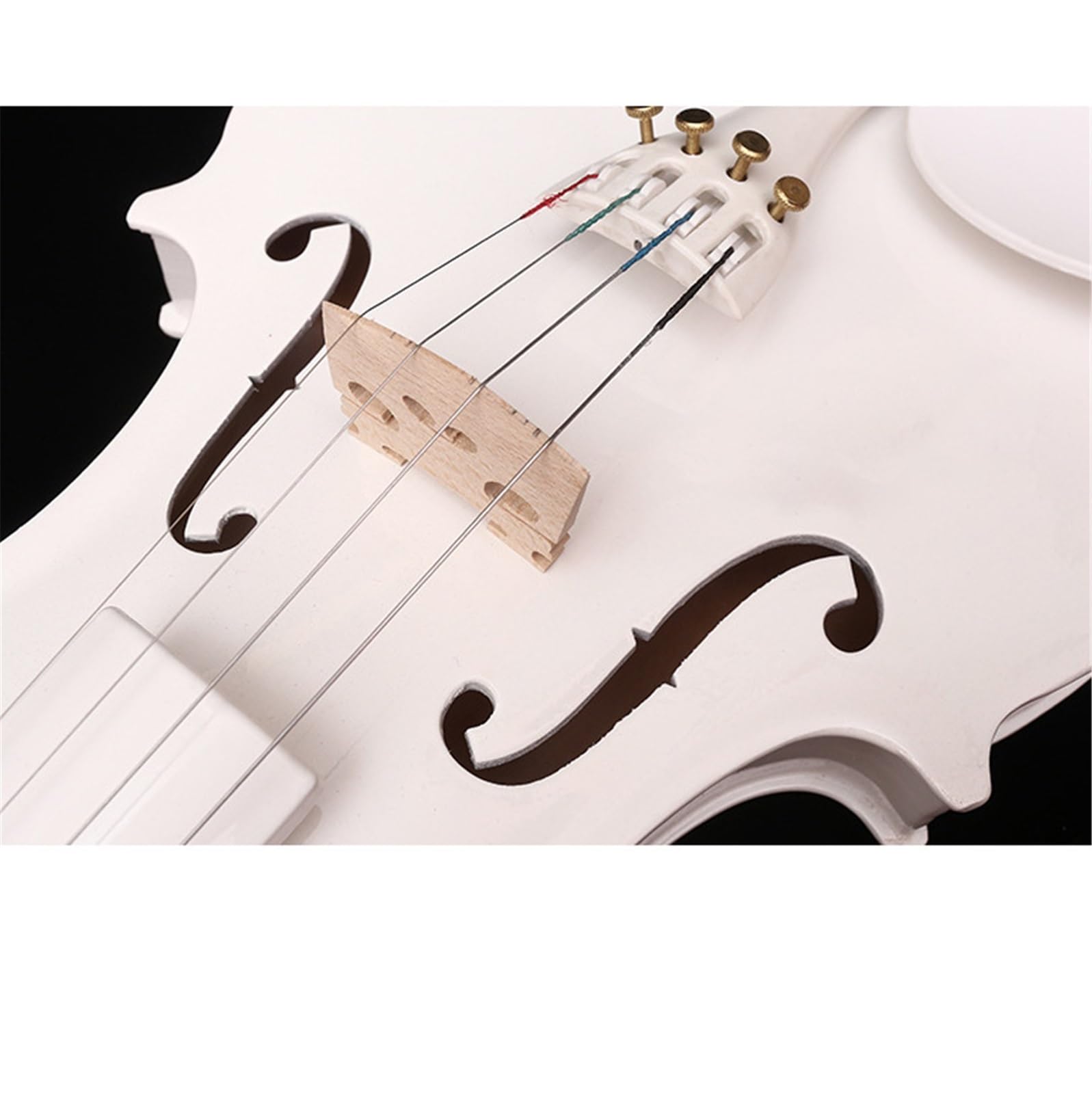 Violino Per Principianti Adulti 4/4 In Legno Massello Fatto A Mano Bianco Violino