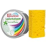 Pastaclean® Lederpflege 250 ml + Schwamm | Lederbalsam Farblos | Lederfett für Auto Möbel Schuhe Lederbekleidung Handtaschen Zaumzeug Sättel | Pflegt, schützt, imprägniert