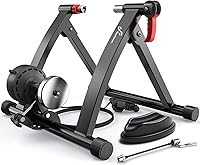 Sportneer Magnetic Bike Trainer Stand for 26-28" & 700C Wheels - 6-Level Resistance Indoor Cycling Trainer with Quick Release & Riser Block