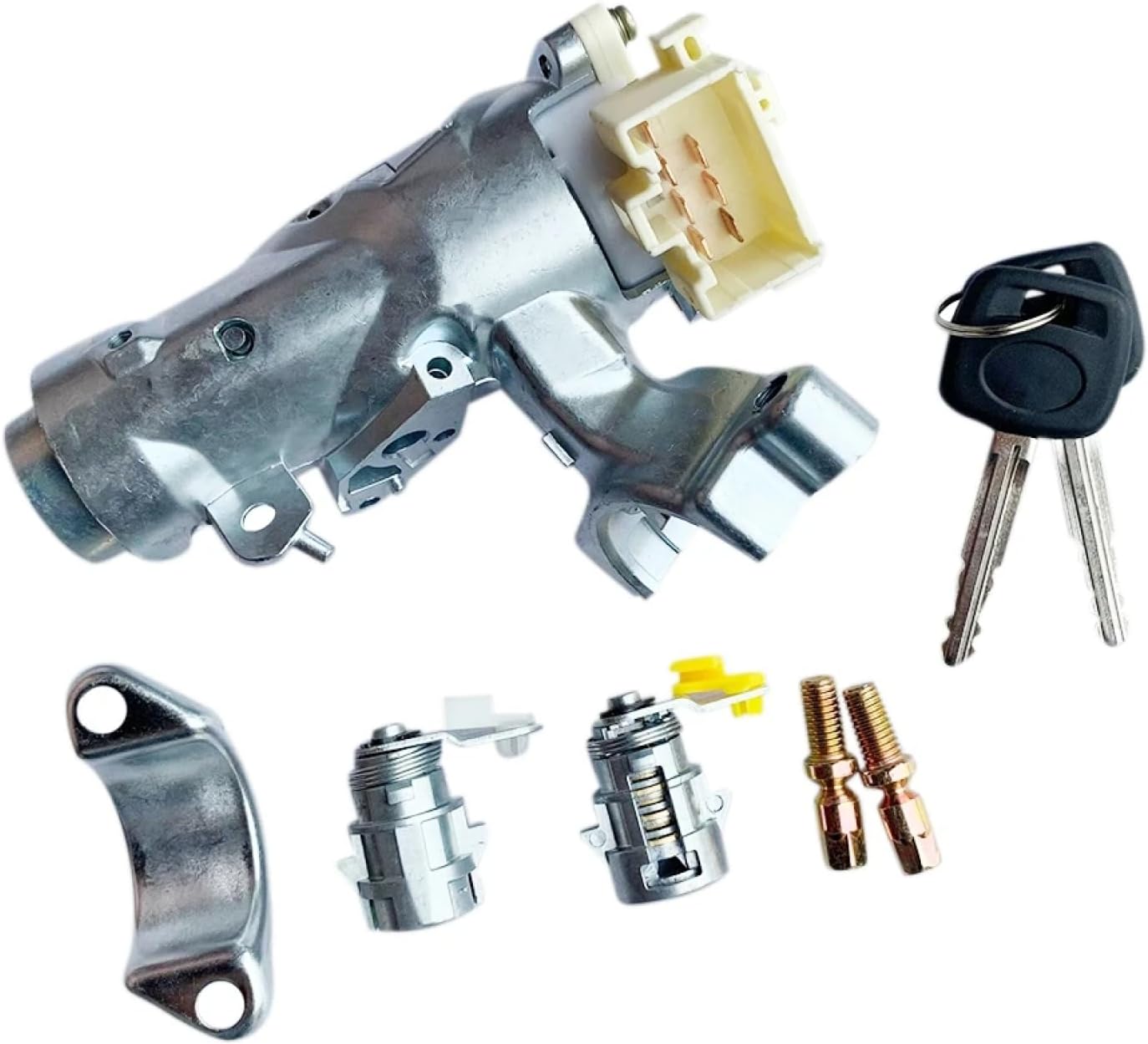Lgnition Switch Steering Barrel Lock Door Lock with 2 Keys Set, for Toyota Hilux 1997-2005