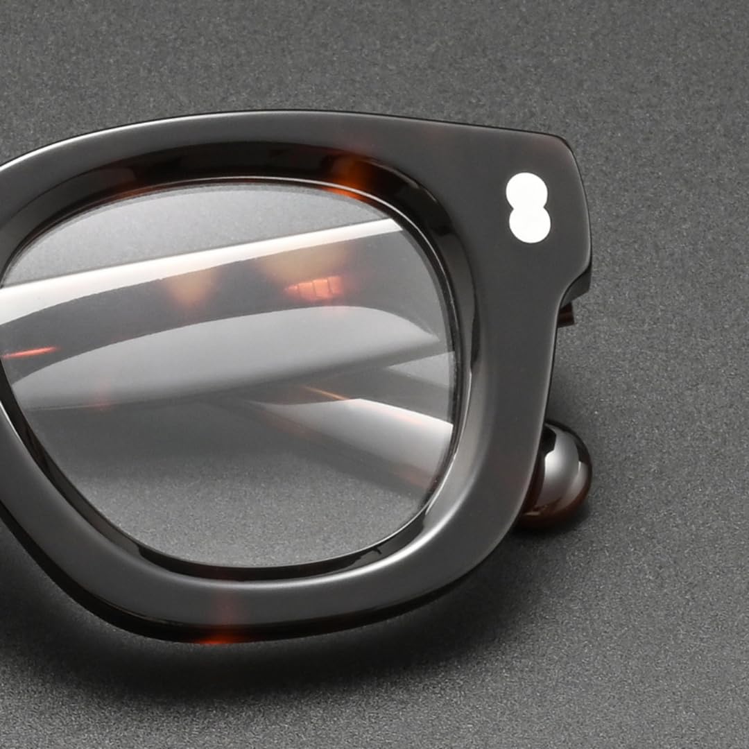 Montura de gafas de sol de acetato para hombre, gruesa, estilo retro, hechas a mano.