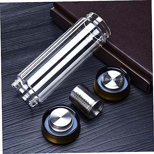 Ciieeo 2Pcs Garrafa De Chá De Vidro - Garrafa De Água De Chá De Vidro Infusor De Chá De Viagem Garra