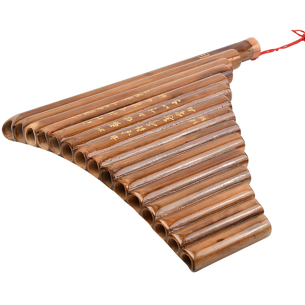 Flûte de pan en bambou 15 pipes G Key Pan Flûte en bambou Panpipes Instrument de musique chinois pour débutant Instrument de musique fait main
