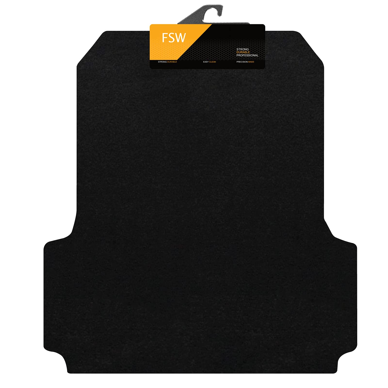 FSW - Ford Ranger 2019-2023 Double Cab Tailored Black Carpet Boot Mat with Granulated Anti-Slip Backing
