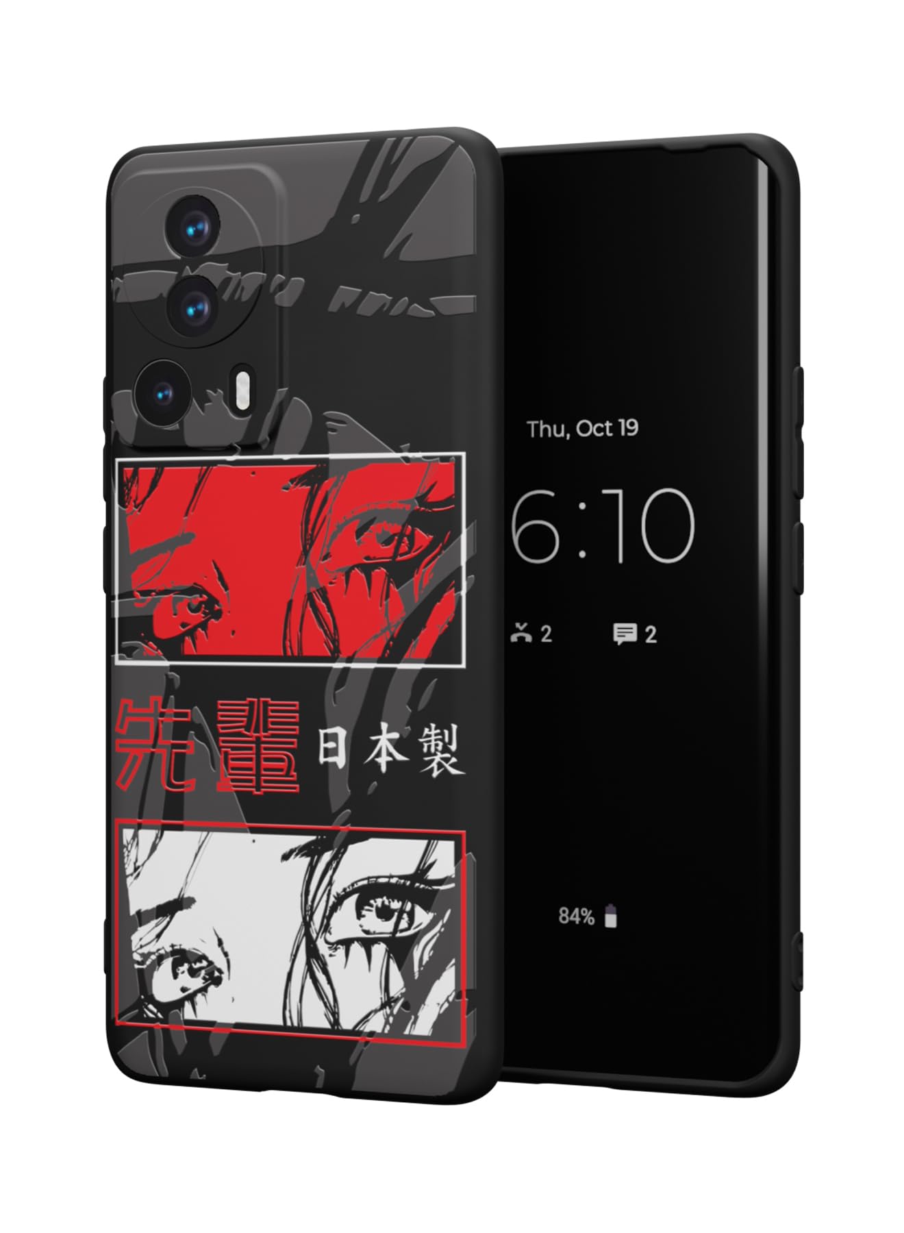 MOBILIUS for Xiaomi 13 Lite, with Case, Shockproof Protective Phone Case Cover for Xiaomi 13 Lite, with Anime style eyes Pattern