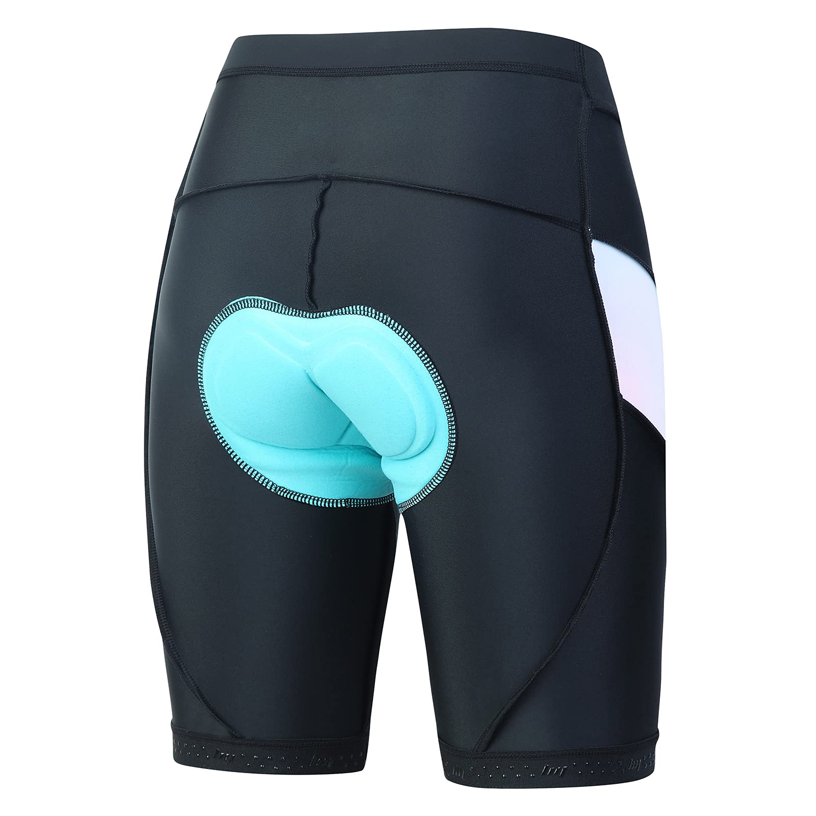 Turnhier - Pantalones cortos de ciclismo para mujer (3D, acolchados)