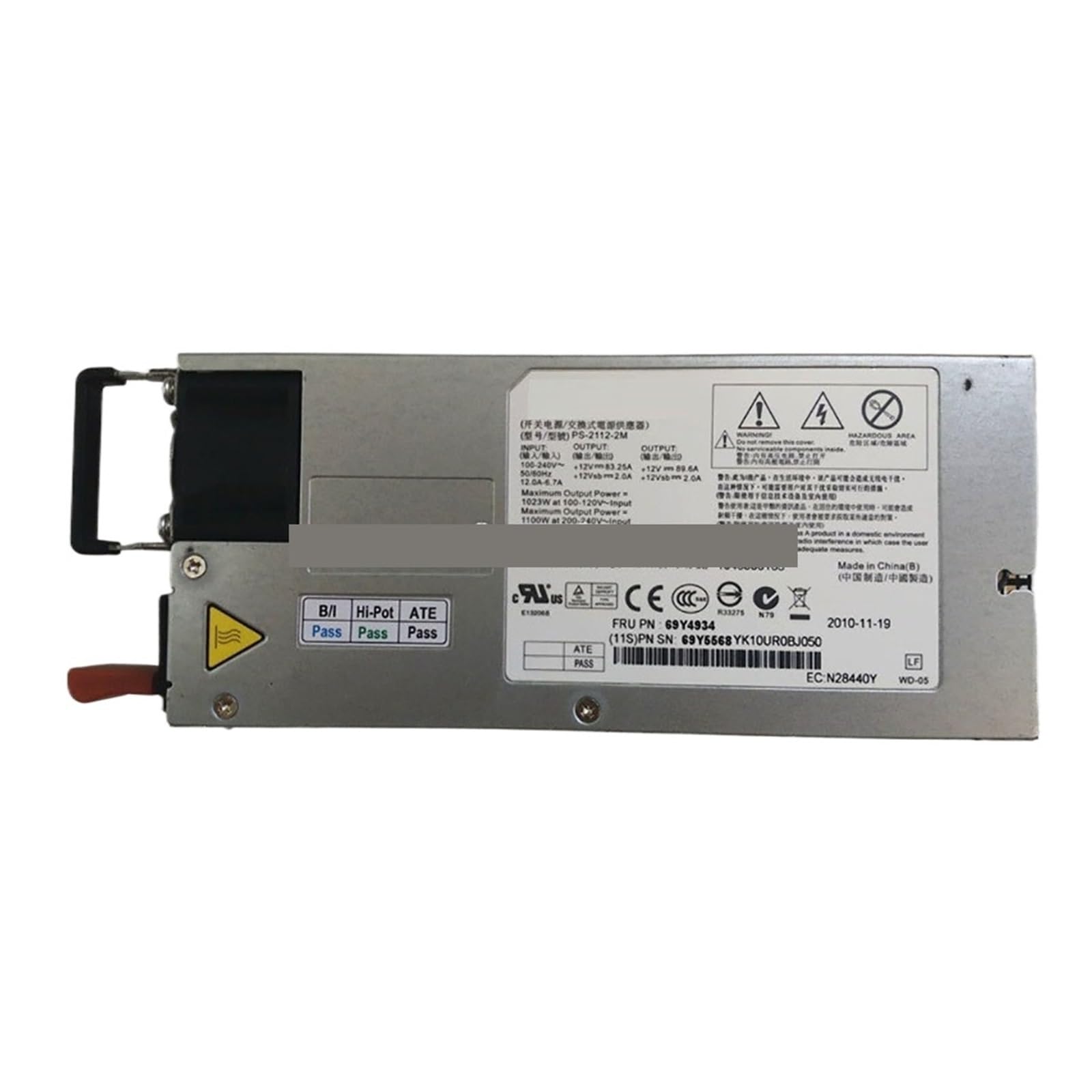 BRODEFUP Power Supply X3755M3 69Y4934 69Y5568 1100W PS-2112-2M