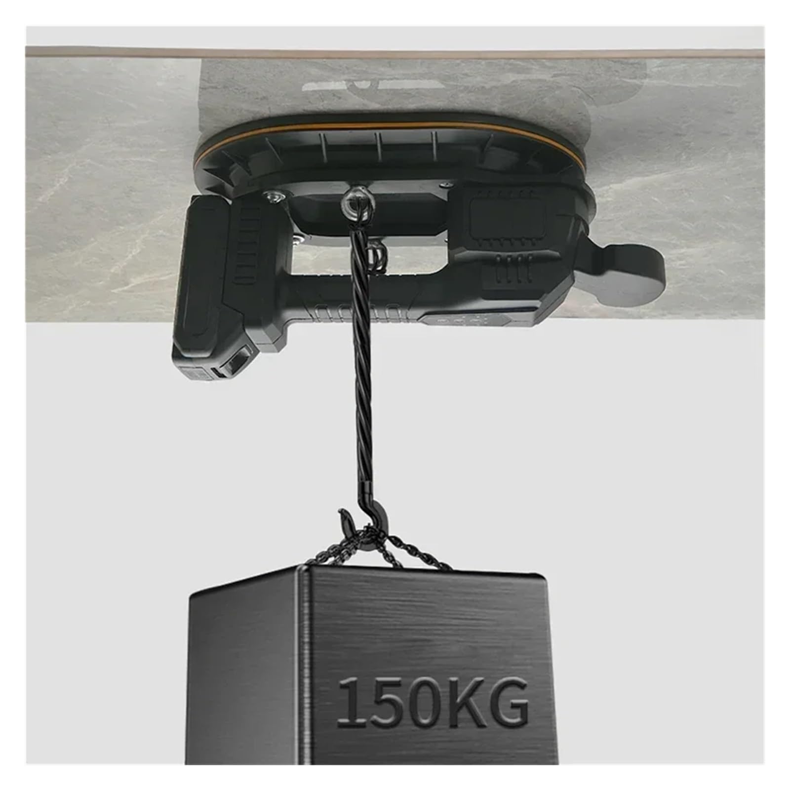Ventosa eléctrica de 150 kg con 4 marchas ajustables for baldosas vidrio y granito, bomba aire, herramienta elevación, compatible cajas para levantar baldosas