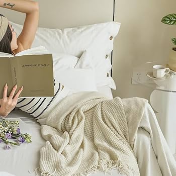 ベージュ編み込みブランケット フリンジ付き Amazon｜songlibin フリンジ付きブランケットシングル130*170cm