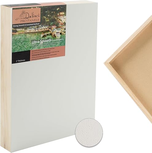 Miniatura 2 de DaVinci Wood Panel Paneles de gesso ultra suaves Pro de 2 pies (individual) 8 x 10 pies, paquete de 4