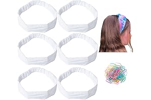 Perfect Tie Dye Companion: 6-Piece White Cotton Headbands for Vibrant Creations