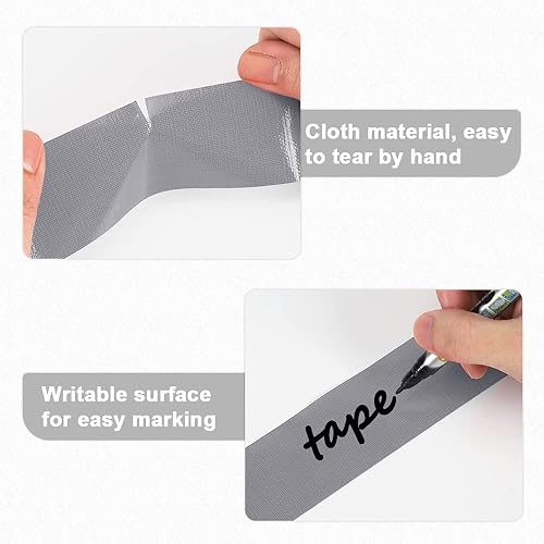 Miniatura 4 de Cinta adhesiva resistente al agua, cinta gris de alta viscosidad, cinta de sellado de conductos desgarrada a mano, cinta adhesiva sin resistencia a