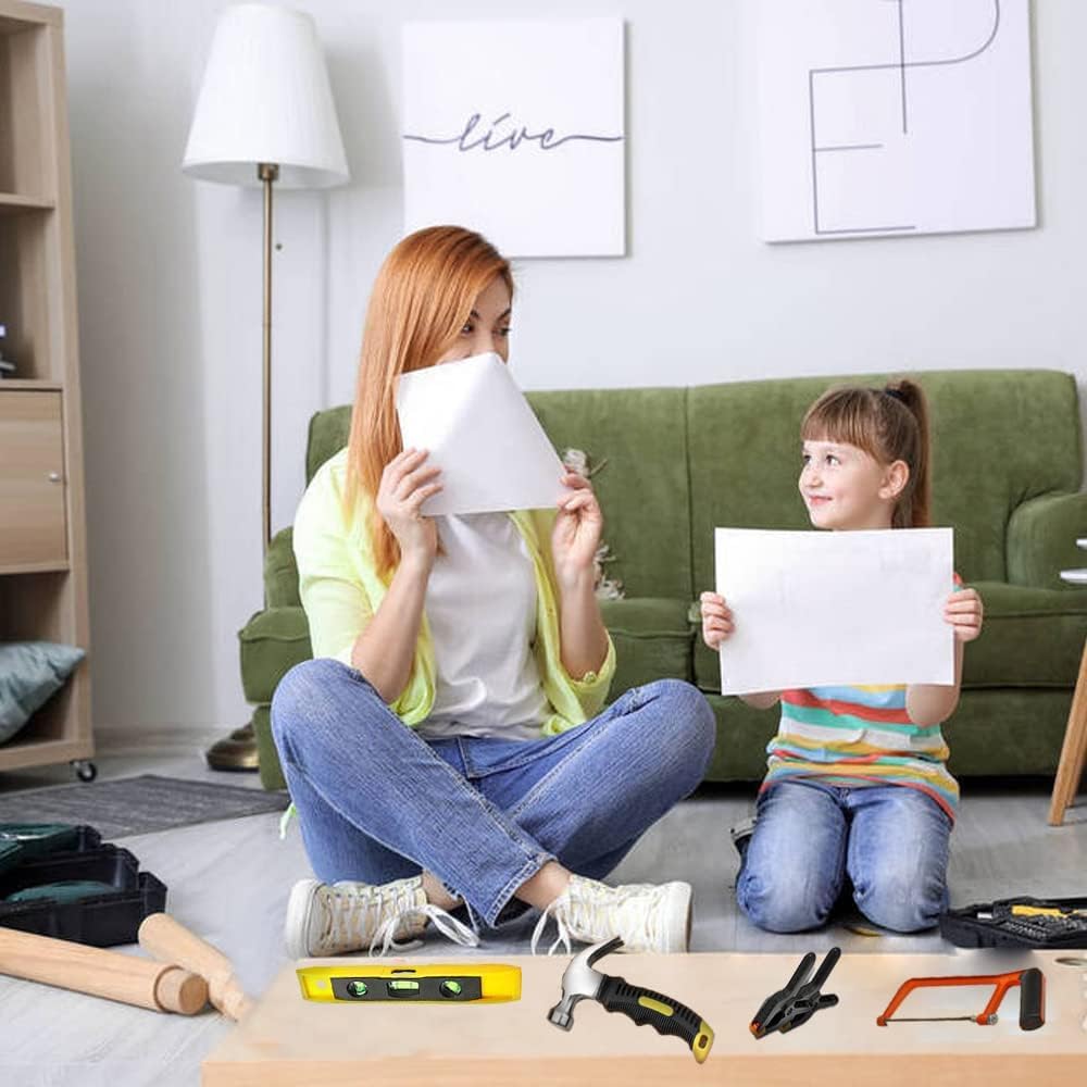 Kit d'outils pour enfants 38 pièces avec sac à outils, tablier, scie, cadeau éducatif