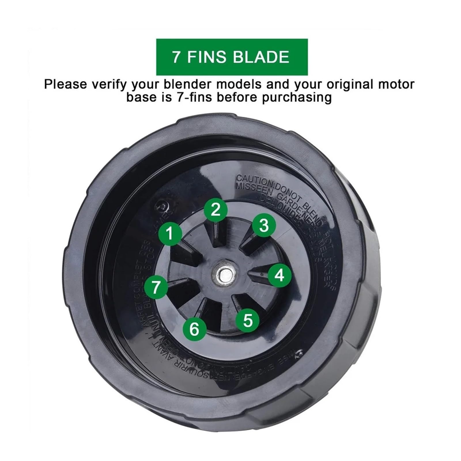 Cuchilla De Licuadora De 7 Aletas Compatible con Ninja BL682-30