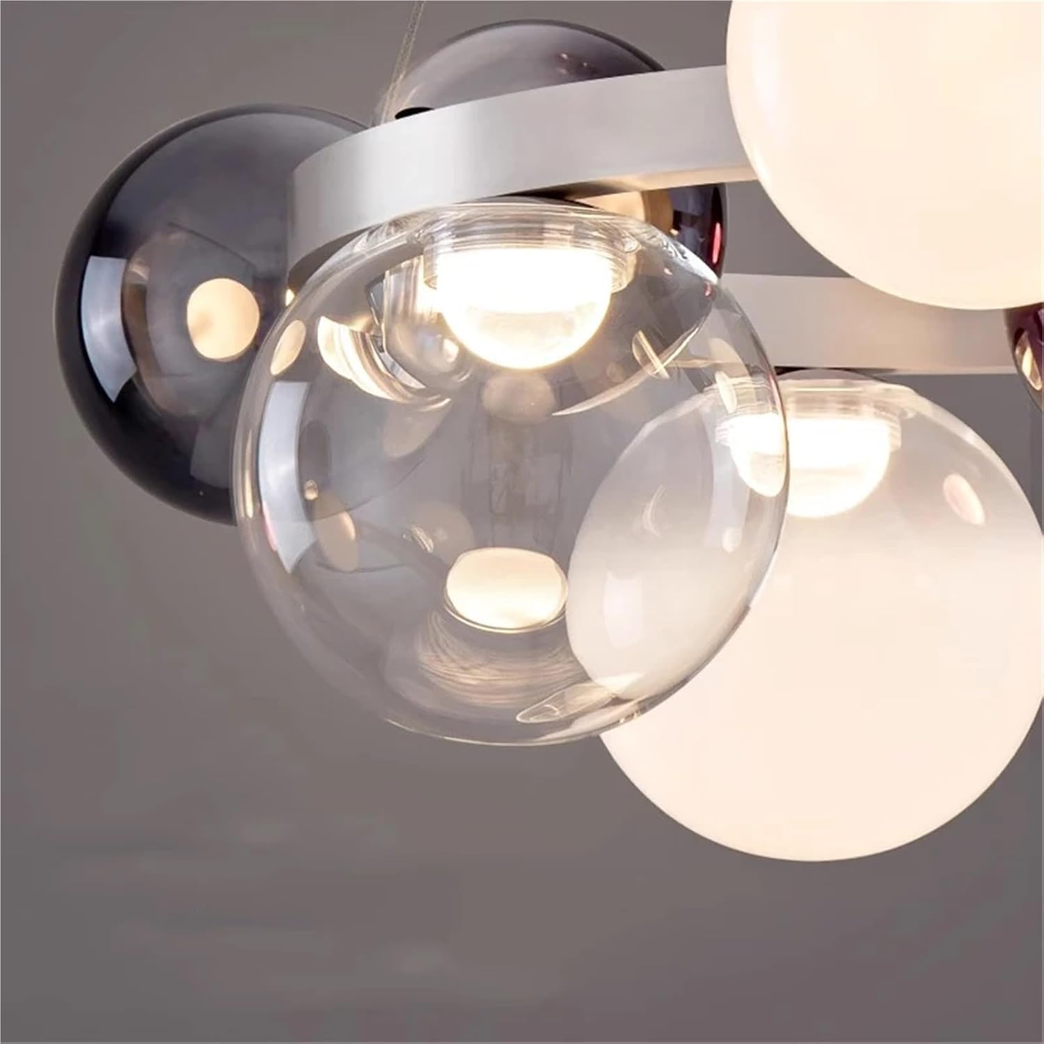 Modern Living Room Restaurant Study Pendant Light Decoratio LED Chandelier Glass Ball Lighting Fixture Ceiling Pendant Lamp,Modern Pendant Light(D61CM)