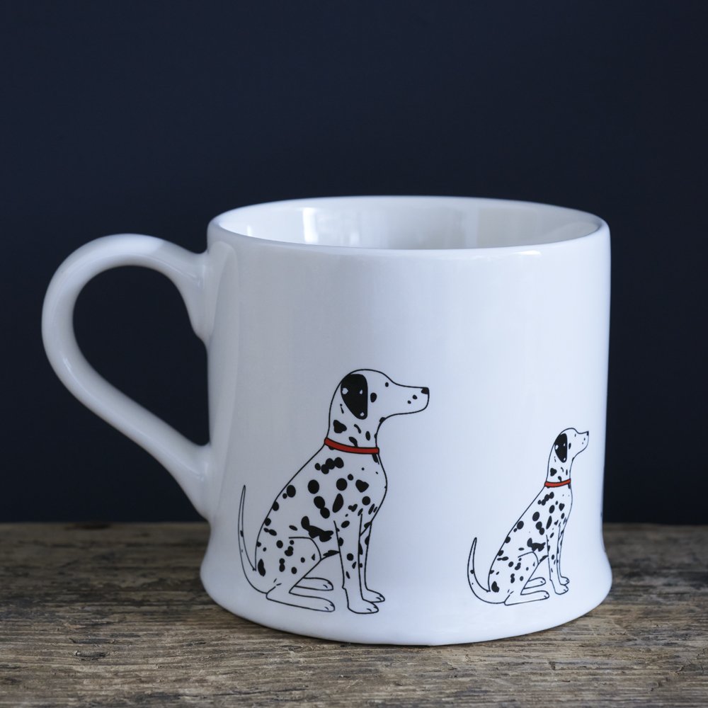 Sweet William Dalmatian Mug | Rows of Dalmatians Dog Mug | Dishwasher Microwave Safe | Ideal Gift for Dog Lovers | 7.5 cm x 9 cm