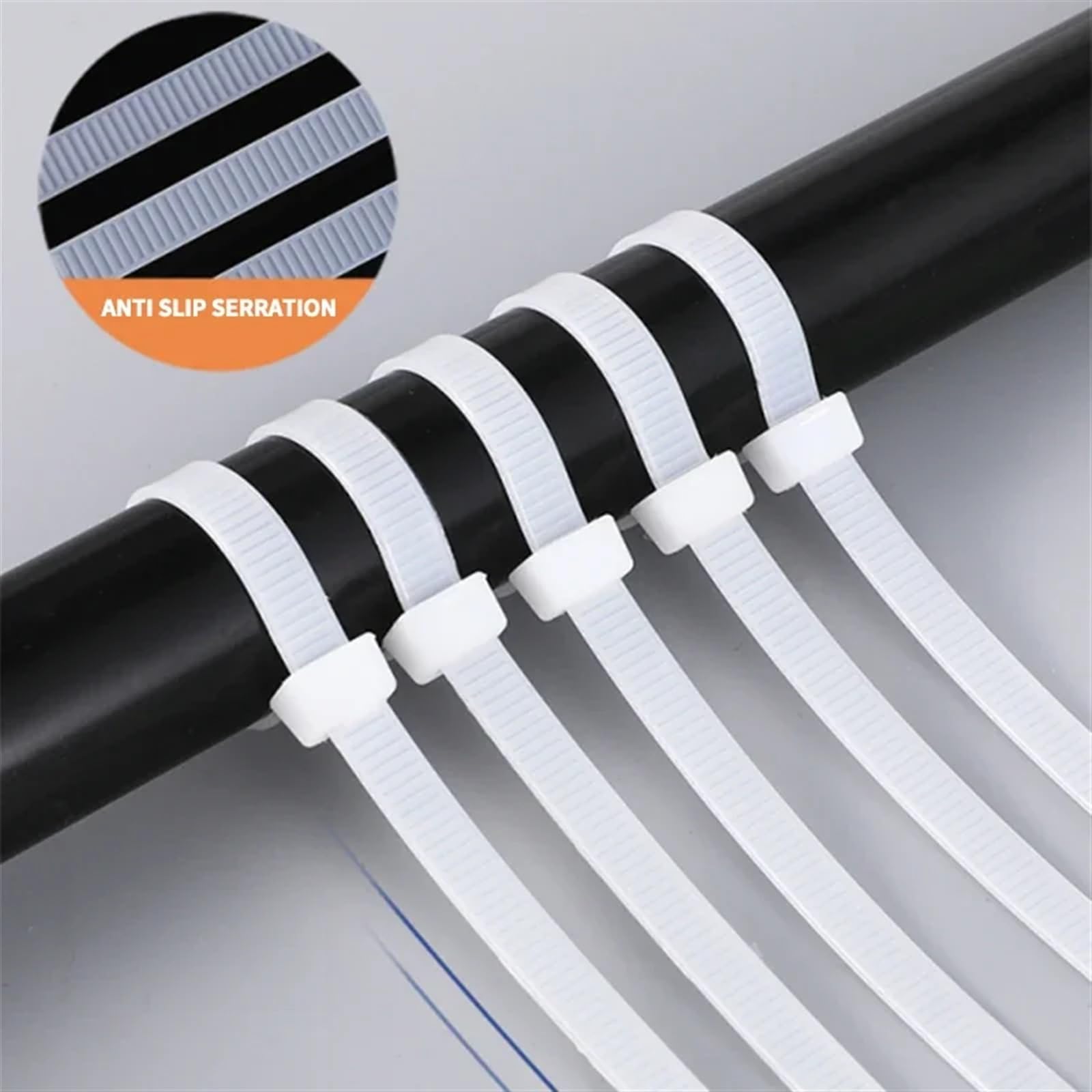 Bridas de nylon 1000 Uds. Cable de nailon autoblocante, juego bridas alambre plástico, for cables, sujetadores, Hardware(5x150mm)