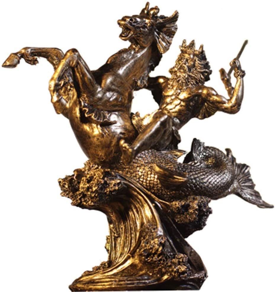 HANDIYA Skulptur Handwerkliche Skulptur Antike griechische Statue Poseidon...