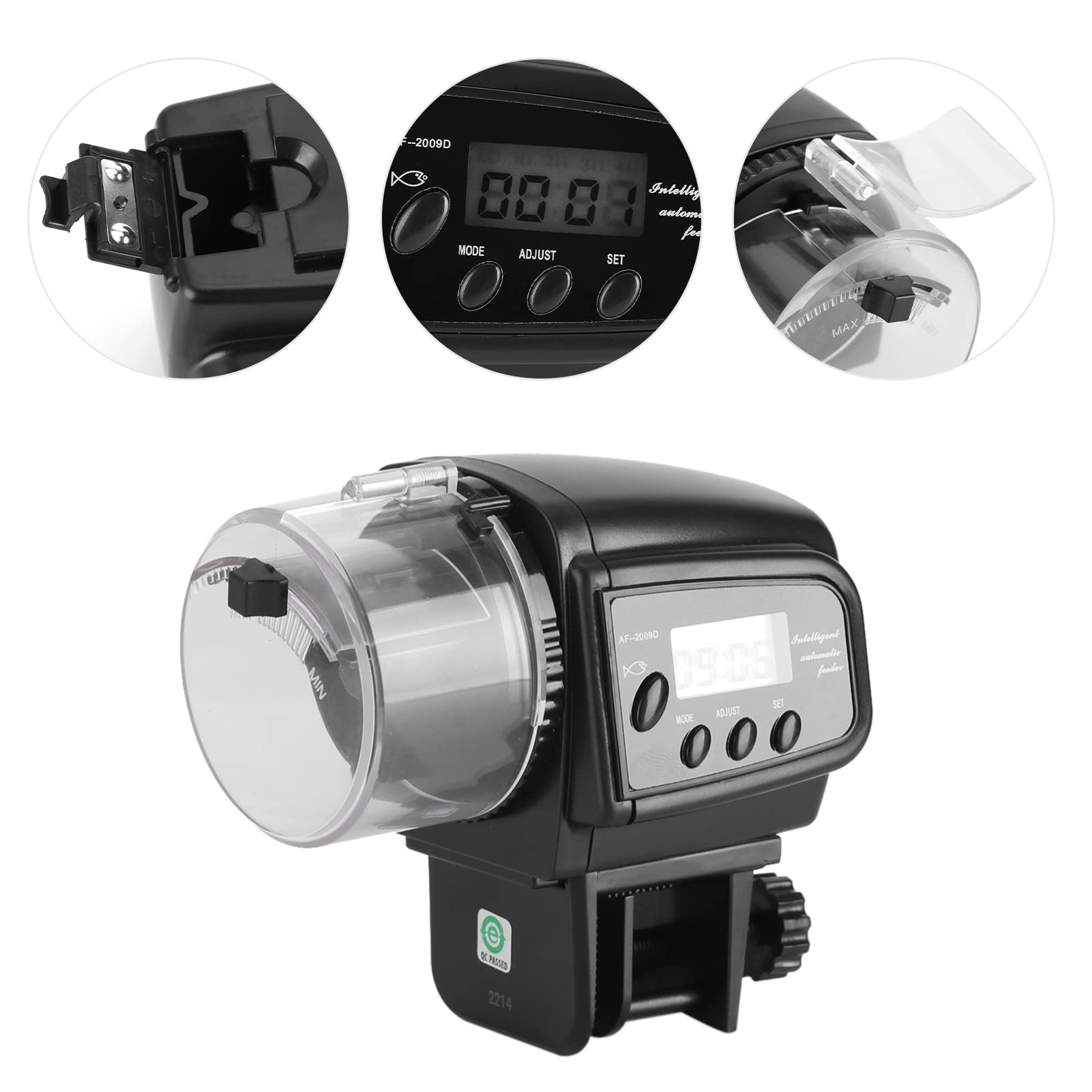 Distributeurs de Nourriture ，Aquarium Distributeur Poisson de Nourriture Aquarium sous leau Automatique Aliments Food poissonDistributeur Distributeur Minuterie Poissons LCD numérique électronique