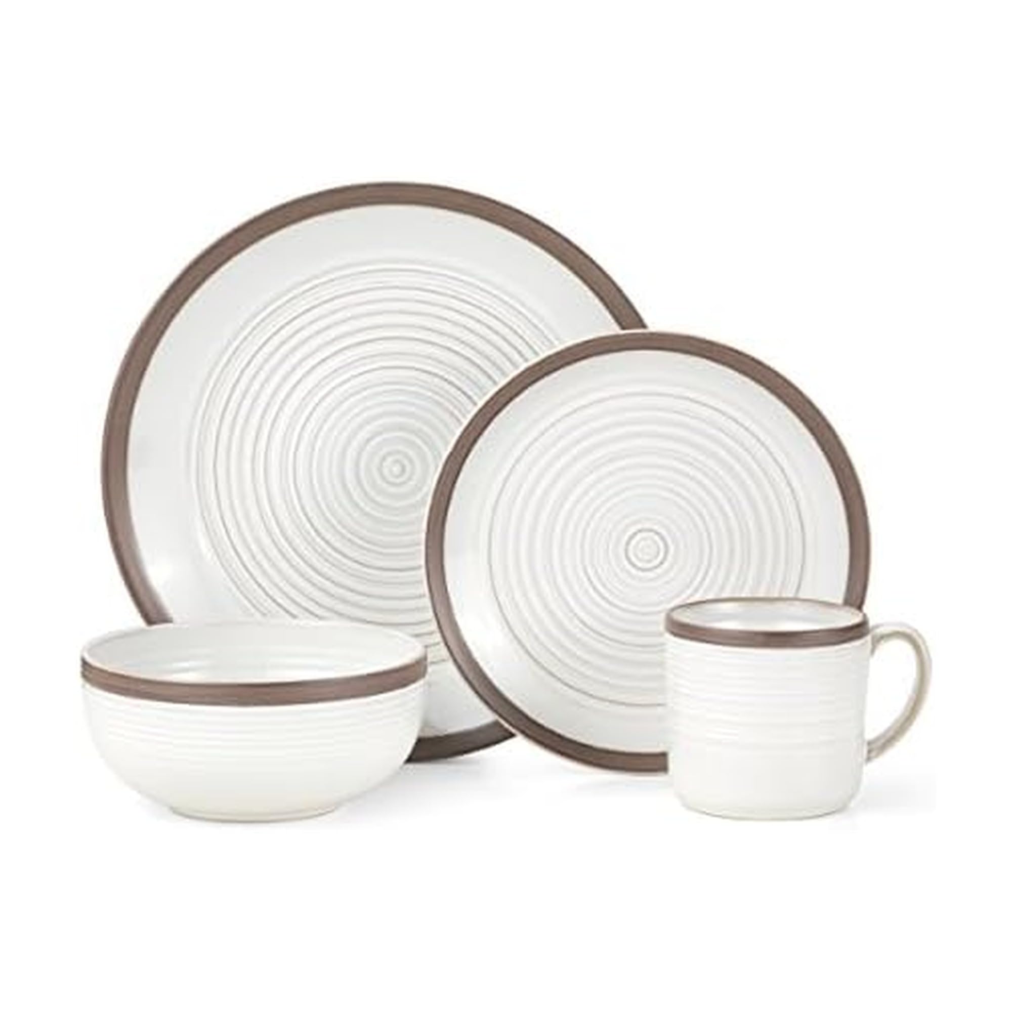 Pfaltzgraff Carmen Brown 16-Piece Stoneware Dinnerware Set, Service for 4 -
