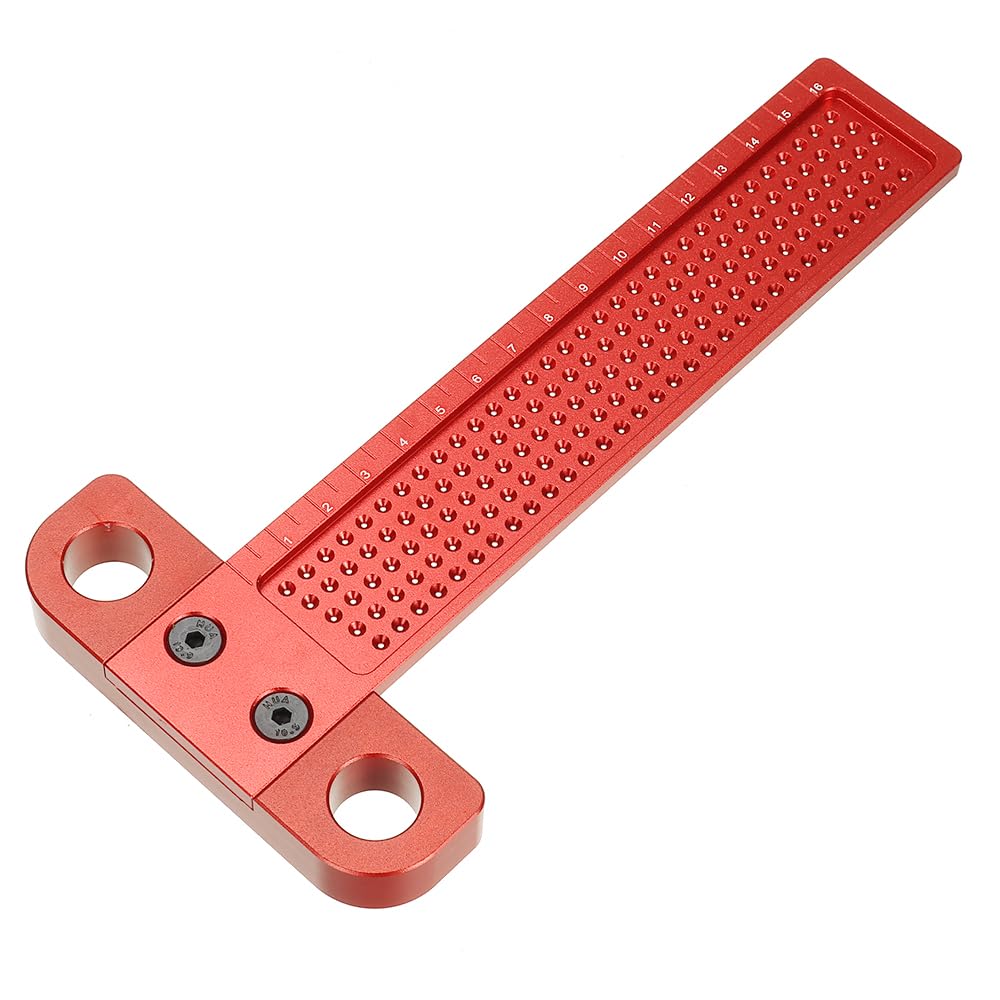 VIDOO Aluminiowy Znacznik Traserski do Linii Stolarskich Linijka Znakująca Typu T-360mm