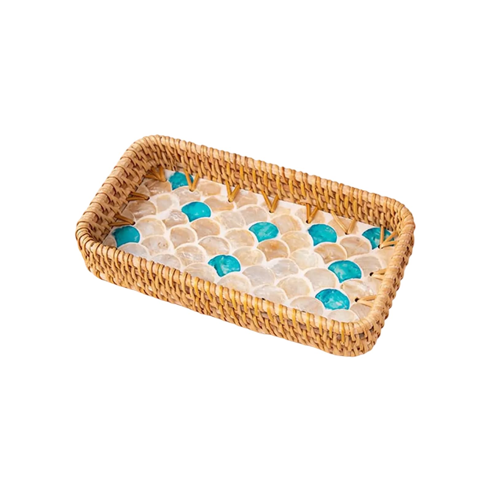 Kalttoy Small Practical Rattan Tray Adds Sophistication To Any Home Decoration Setting Daily Casual Use Home Accessory Large Capacity Tray