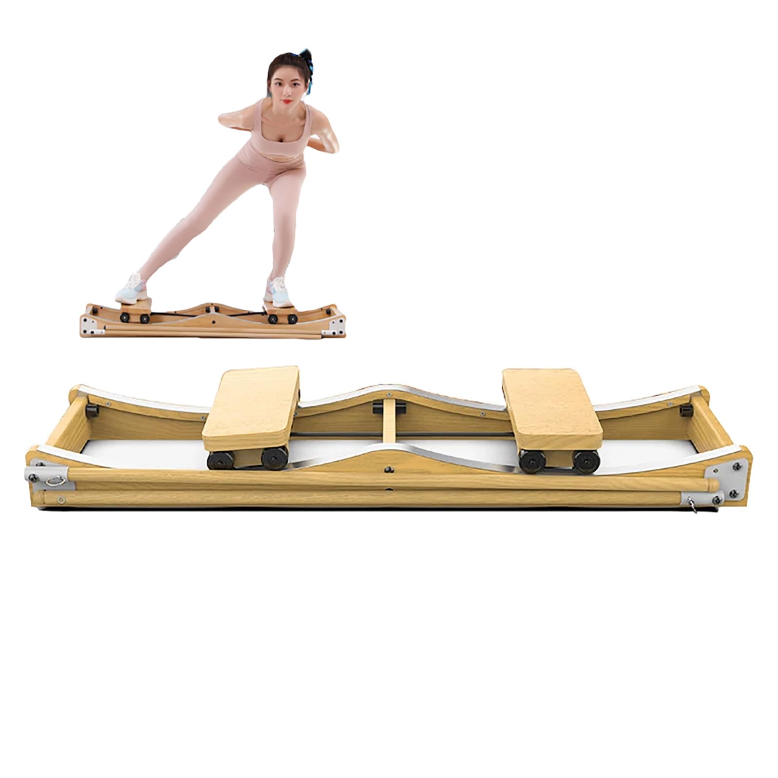 Home Skiing Machine with handle extended