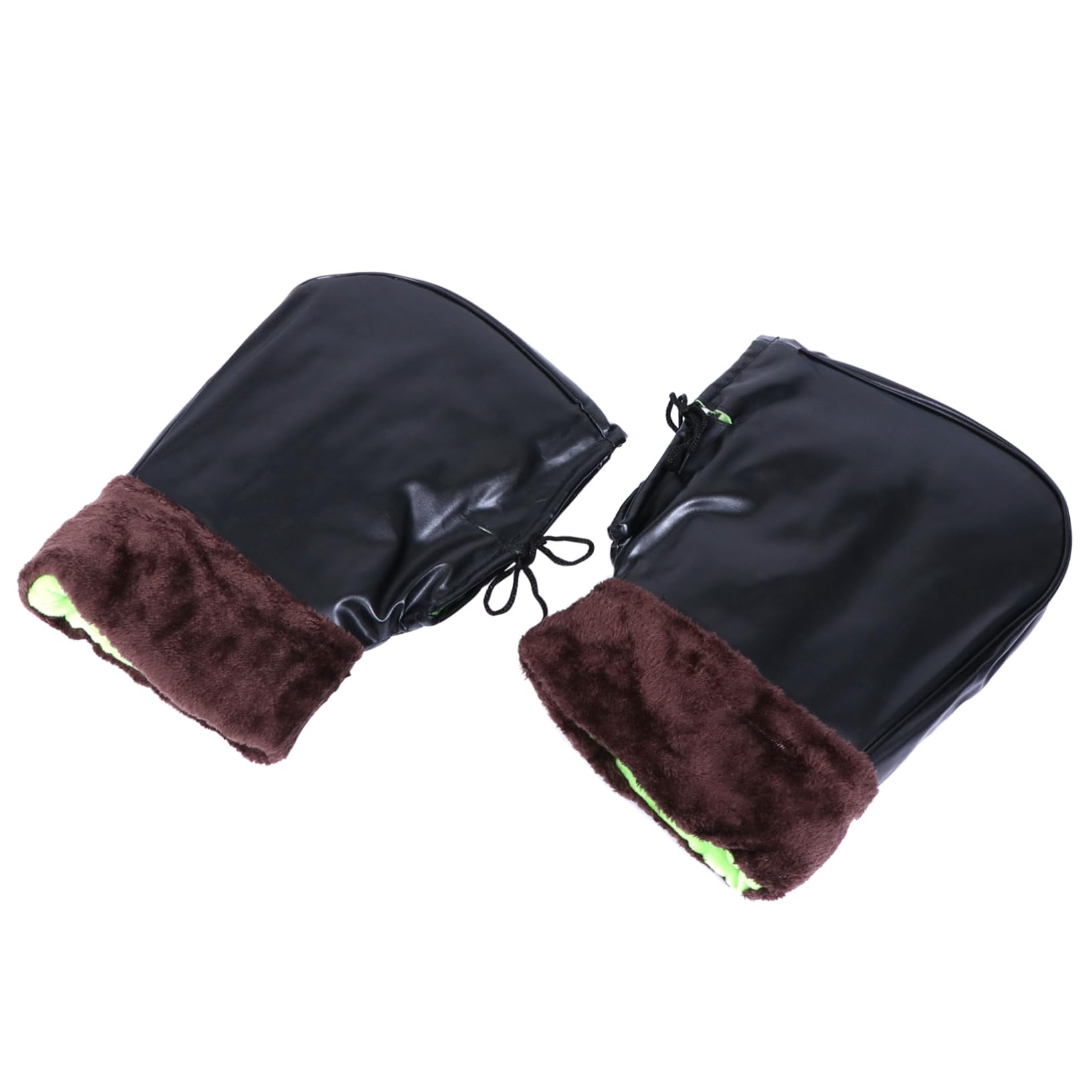 STOBAZA Thick Winter Electric Motorcycle Handlebar Gloves PU Cotton Windproof Cover for Biking Comfortable Grip Gloves for Men