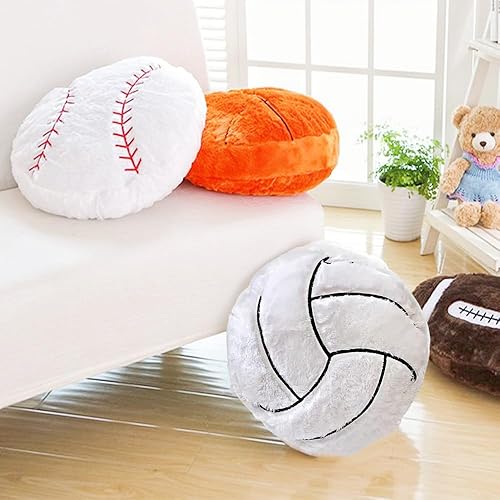 Miniatura 3 de XIYUAN Almohadas de felpa de baloncesto de felpa de baloncesto, almohada de pelota suave y duradera, juguete deportivo, almohada deportiva, sofá,